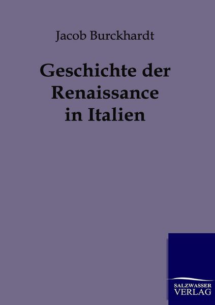 Produktbild: Geschichte der Renaissance in Italien