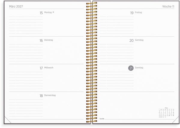 Produktbild: Organizer & Notes A5 26/27 Weinrot