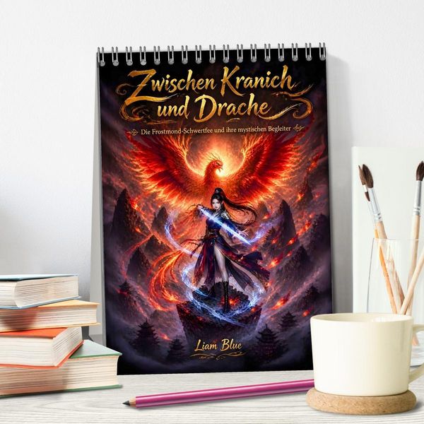 Produktbild: Zwischen Kranich und Drache (Tischkalender 2027 DIN A5 hoch), CALVENDO Monatskalender