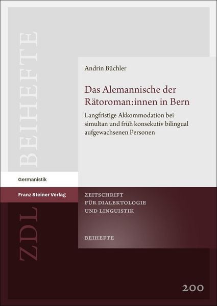 Produktbild: Das Alemannische der R&auml;toroman:innen in Bern