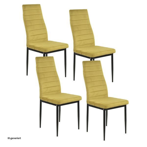 Produktbild: HTI-Living Stuhl Memphis Velvet 4er-Set Stuhl Memphis Velvet 4er-Set