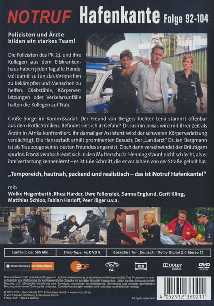 Produktbild: Notruf Hafenkante 8 - Folgen 92-104 [4 DVDs]