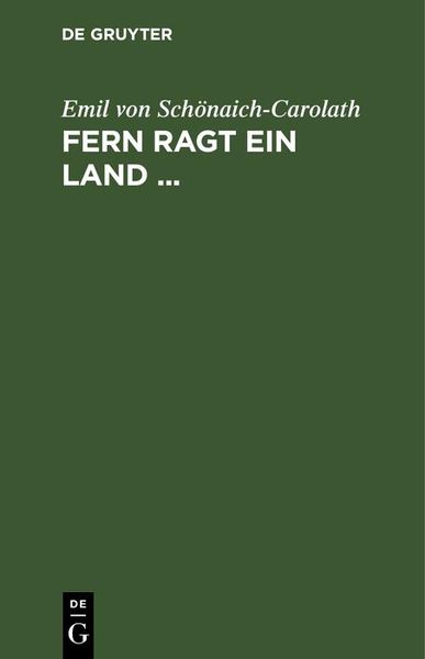 Produktbild: Fern ragt ein Land ...