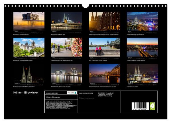 Produktbild: K&ouml;lner - Blickwinkel (Wandkalender 2026 DIN A3 quer), CALVENDO Monatskalender