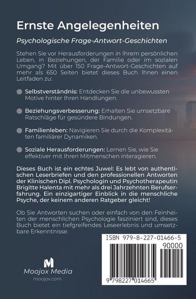 Produktbild: Ernste Angelegenheiten - Psychologische Frage-Antwort-Geschichten Band 1
