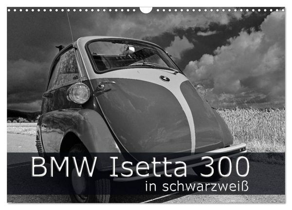 Produktbild: BMW Isetta 300 in schwarzwei&szlig; (Wandkalender 2026 DIN A3 quer), CALVENDO Monatskalender