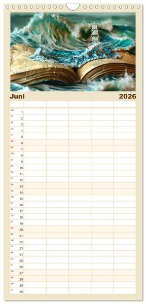 Produktbild: Familienplaner 2026 - Das versteckte Universum mit 5 Spalten (Wandkalender, 21 x 45 cm) CALVENDO