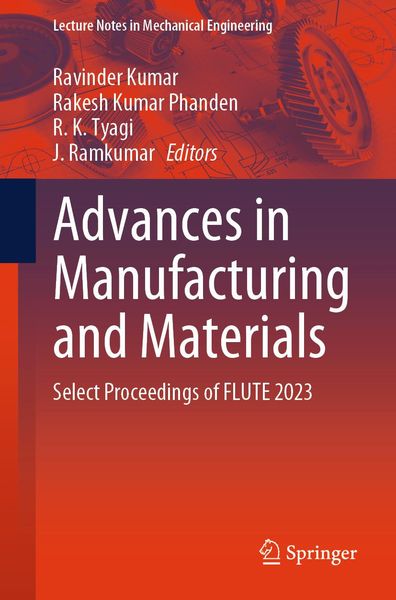 Produktbild: Advances in Manufacturing and Materials