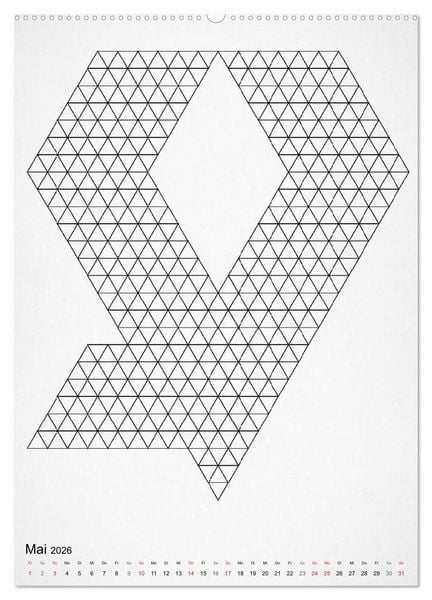 Produktbild: Geometric Graphik Art (Wandkalender 2026 DIN A2 hoch), CALVENDO Monatskalender