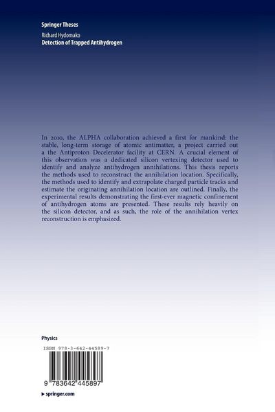 Produktbild: Detection of Trapped Antihydrogen