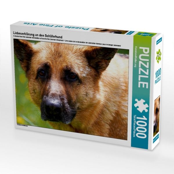 Produktbild: CALVENDO Puzzle Liebeserkl&auml;rung an den Sch&auml;ferhund | 1000 Teile Lege-Gr&ouml;&szlig;e 64x48cm Foto-Puzzle f&uuml;r gl&uuml;ckliche Stunden