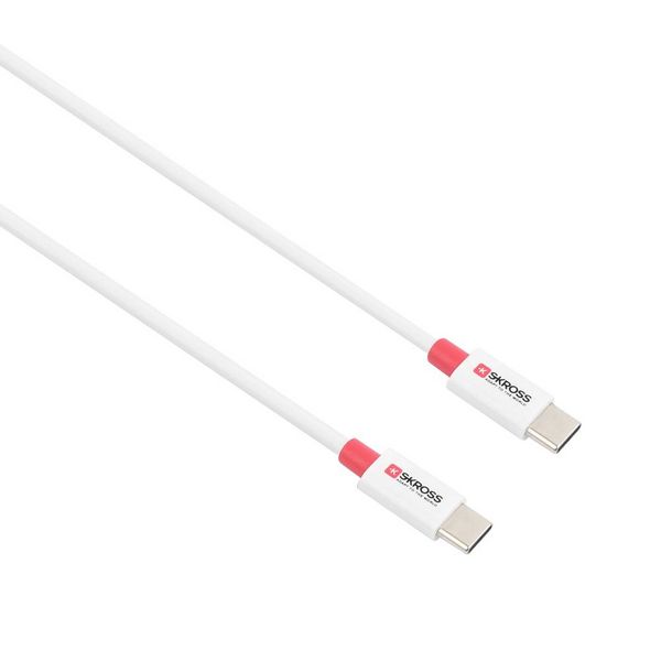 Produktbild: Skross USB-Kabel USB 2.0 USB-C&reg; Stecker, USB-C&reg; Stecker 1.20m Wei&szlig; Rund SKCA0008C-C120CN