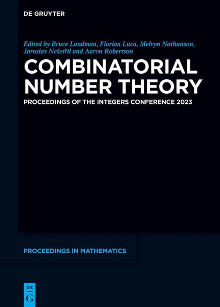 Produktbild: Combinatorial Number Theory