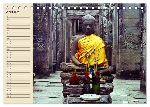 Produktbild: Kambodscha. Angkor Wat (Tischkalender 2026 DIN A5 quer), CALVENDO Monatskalender