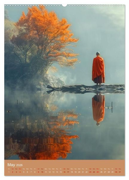 Produktbild: Zen in Orange (Wall Calendar 2026 DIN A2 portrait), CALVENDO 12 Month Wall Calendar