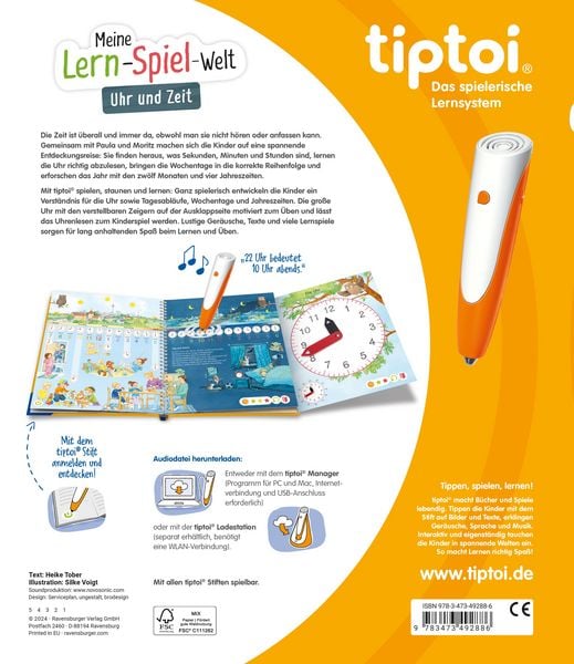 Produktbild: tiptoi&reg; Meine Lern-Spiel-Welt - Uhr und Zeit