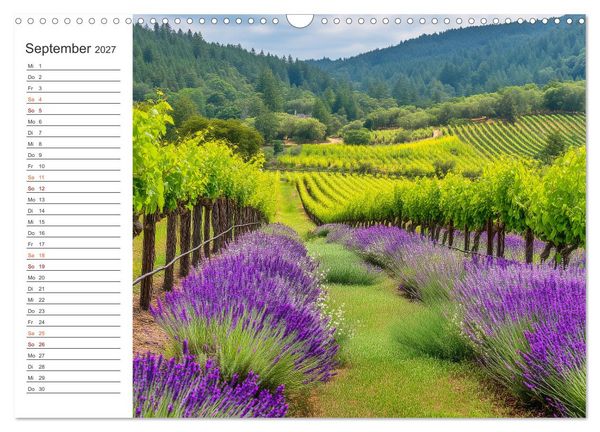 Produktbild: Zwischen Reben und Himmel (Wandkalender 2027 DIN A3 quer), CALVENDO Monatskalender