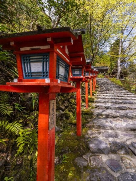 Produktbild: CALVENDO Puzzle Treppen zum Kifune Schrein | 1000 Teile Lege-Gr&ouml;&szlig;e 64x48cm Foto-Puzzle f&uuml;r gl&uuml;ckliche Stunden