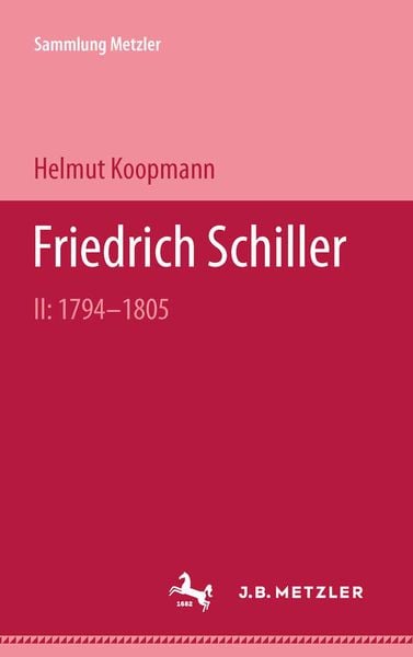 Friedrich Schiller II: 1794-1805, Taschenbuch von Helmut Koopmann, J.B. Metzler, Part of Springer Nature - Springer-Verlag GmbH, 9783476989239