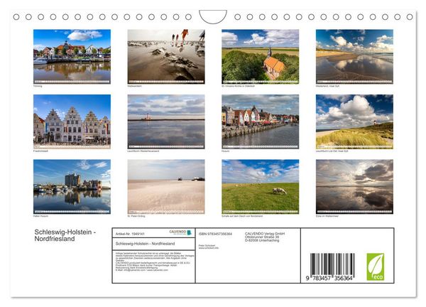 Produktbild: Schleswig-Holstein - Nordfriesland (Wandkalender 2026 DIN A4 quer), CALVENDO Monatskalender