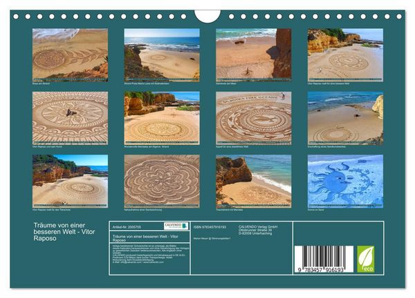 Produktbild: Tr&auml;ume von einer besseren Welt - Vitor Raposo (Wandkalender 2026 DIN A4 quer), CALVENDO Monatskalender