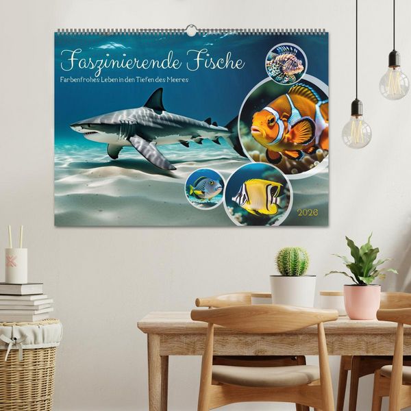 Produktbild: Faszinierende Fische (Wandkalender 2026 DIN A2 quer), CALVENDO Monatskalender