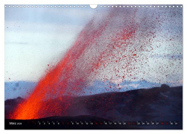 Produktbild: Vulkane - Magma, Lava, Eruptionen (Wandkalender 2026 DIN A3 quer), CALVENDO Monatskalender