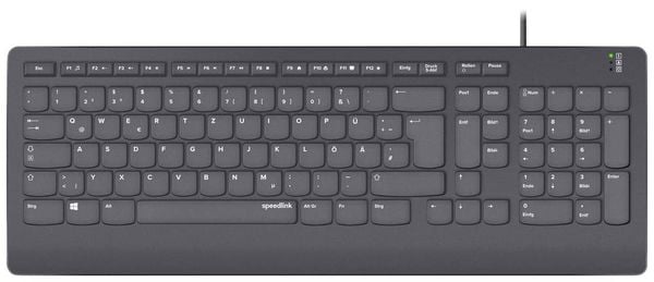 SPEEDLINK HI-GENIC Antibacterial Keyboard, black - DE Layout