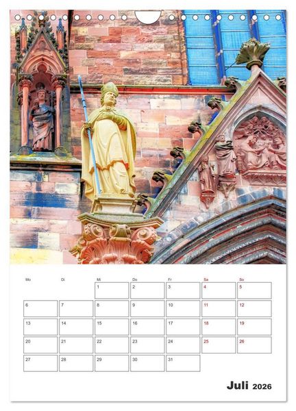 Produktbild: Freiburg - Reiseplaner (Wandkalender 2026 DIN A4 hoch), CALVENDO Monatskalender