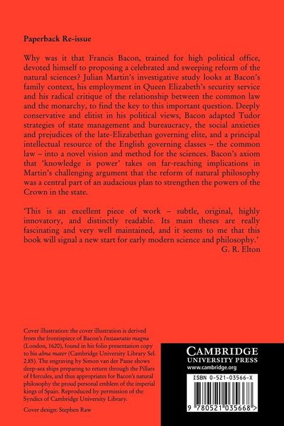 Produktbild: Francis Bacon, the State and the Reform of Natural Philosophy
