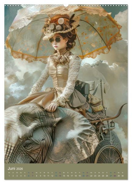 Produktbild: Steampunk Ladies auf Tour (hochwertiger Premium Wandkalender 2026 DIN A2 hoch), Kunstdruck in Hochglanz