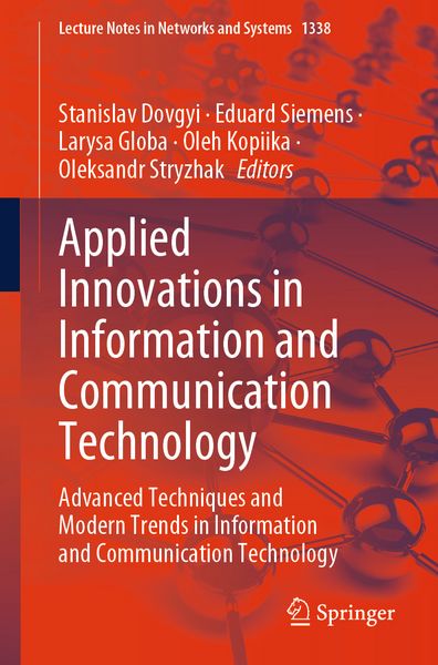 Produktbild: Applied Innovations in Information and Communication Technology