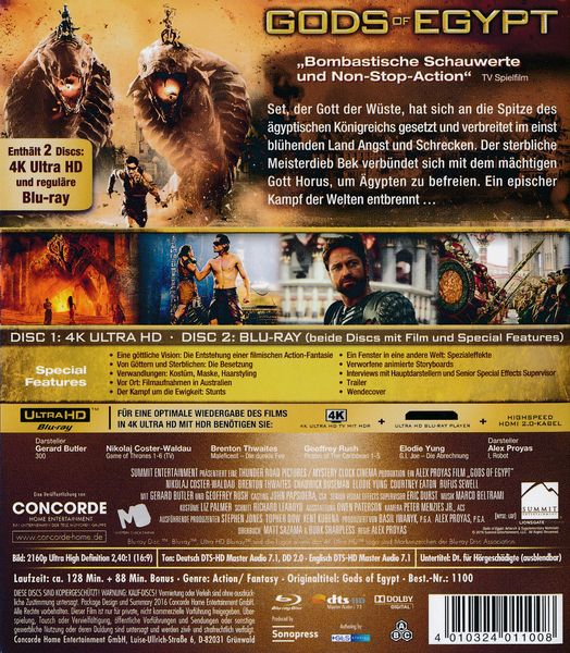 Produktbild: Gods Of Egypt (4K Ultra HD) (+ Blu-ray)
