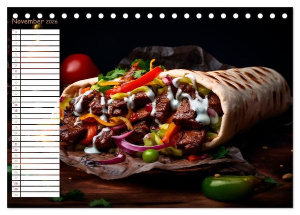 Produktbild: Fastfood &Auml;sthetik (Tischkalender 2026 DIN A5 quer), CALVENDO Monatskalender