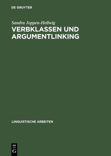 Produktbild: Verbklassen und Argumentlinking