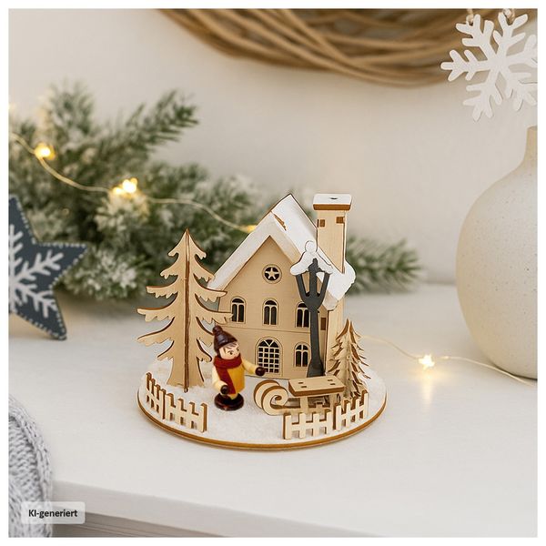 Produktbild: HTI-Living LED Weihnachtsdeko Schlittenjunge LED Weihnachtsdeko Schlittenjunge