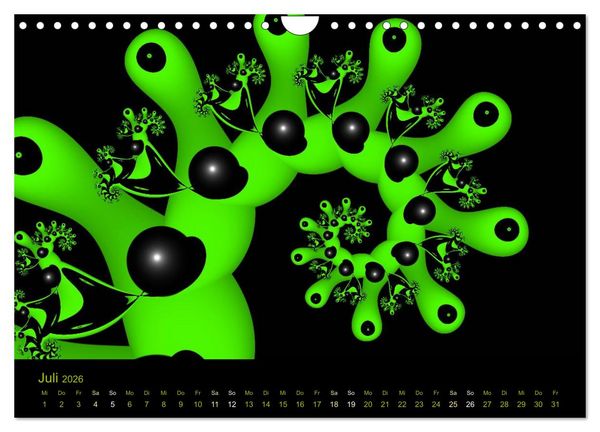 Produktbild: Neonfarben (Wandkalender 2026 DIN A4 quer), CALVENDO Monatskalender