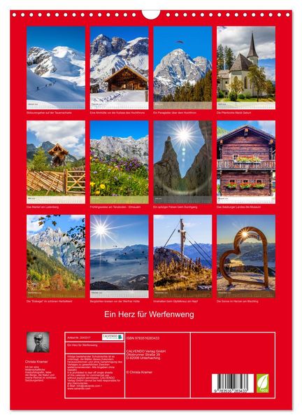 Produktbild: Ein Herz f&uuml;r Werfenweng (Wandkalender 2026 DIN A3 hoch), CALVENDO Monatskalender