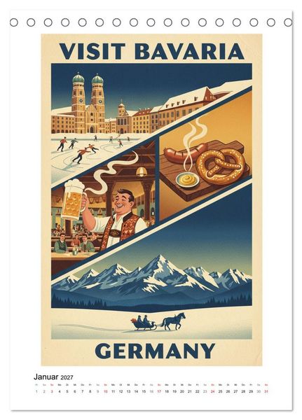 Produktbild: Sehnsucht Deutschland &ndash; Die Mid-Century Collection (Tischkalender 2027 DIN A5 hoch), CALVENDO Monatskalender