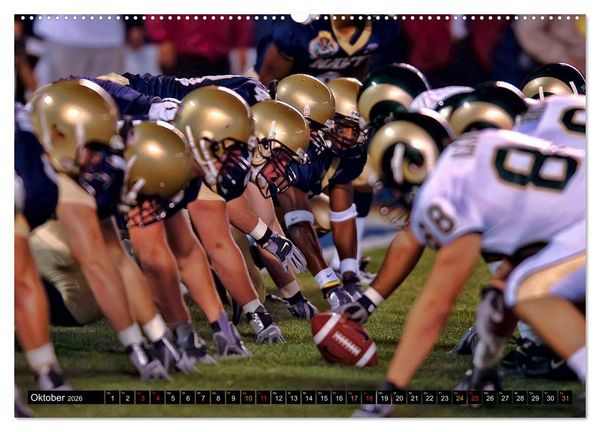 Produktbild: Kraft und Taktik - American Football (Wandkalender 2026 DIN A2 quer), CALVENDO Monatskalender