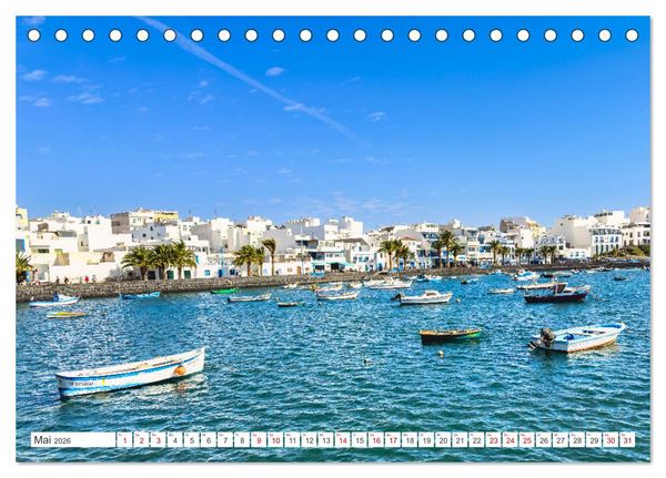 Produktbild: Lanzarote - Wo die Vulkane die Landschaft formten (Tischkalender 2026 DIN A5 quer), CALVENDO Monatskalender