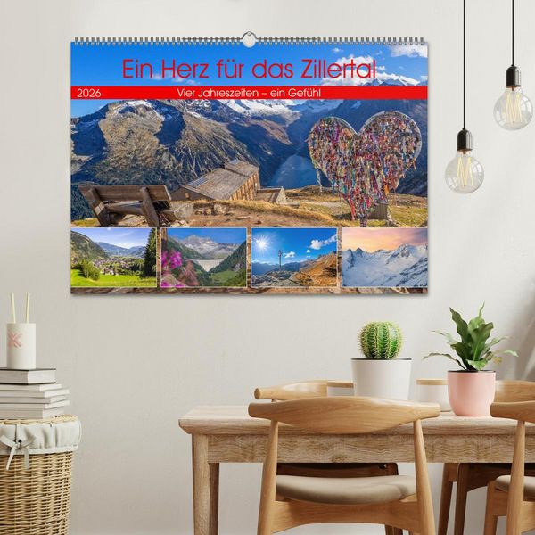 Produktbild: Ein Herz f&uuml;r das Zillertal (Wandkalender 2026 DIN A2 quer), CALVENDO Monatskalender