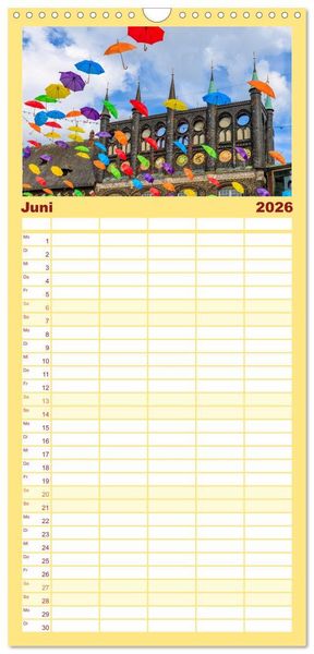 Produktbild: Familienplaner 2026 - L&uuml;beck &ndash; Im Licht der Zeit mit 5 Spalten (Wandkalender, 21 x 45 cm) CALVENDO
