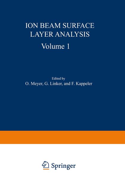 Produktbild: Ion Beam Surface Layer Analysis