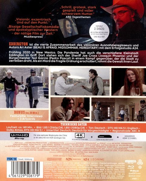 Produktbild: Eddington - Collector's Edition (4K Ultra HD+Blu-ray)