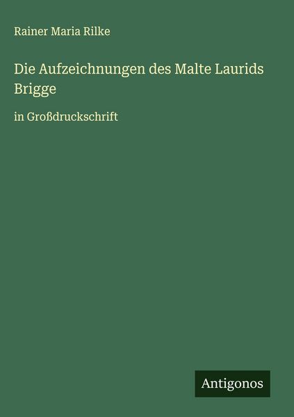 Produktbild: Die Aufzeichnungen des Malte Laurids Brigge