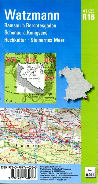 Produktbild: ATK25-R16 Watzmann (Amtliche Topographische Karte 1:25000)