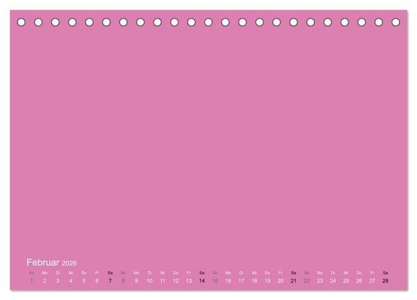 Produktbild: Bastelkalender - Pink (Tischkalender 2026 DIN A5 quer), CALVENDO Monatskalender