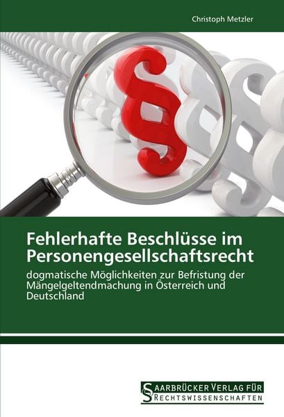 Produktbild: Fehlerhafte Beschl&uuml;sse im Personengesellschaftsrecht