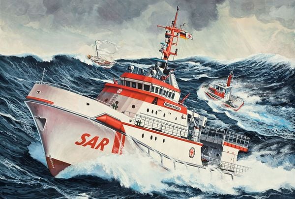 Produktbild: Model Set Seenotkreuzer Hermann Marwede, Revell Modellbausatz mit Basiszubeh&ouml;r